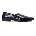 Leather Peshawari Slipons (Black) — Black slipons | Modello Domani
