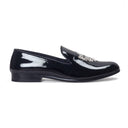 The Regal Bee Slipons (Patent Black) — Black slipons | Modello Domani