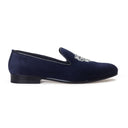 The Regal Bee Slipons (Navy Silver - Limited Edition #GoldBottom) — Navy slipons | Modello Domani