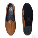Pasha Leather Juttis (Tan) — Tan juttis | Modello Domani