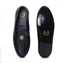Pasha Leather Juttis (Black) — Black juttis | Modello Domani