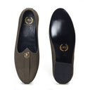 Pasha Suede Juttis (Sage Green) (Limited Edition) — Green juttis | Modello Domani