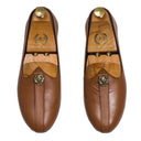 Pasha Leather Juttis (Tan) — Tan juttis | Modello Domani