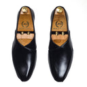 Leather Peshawari Slipons (Black) — Black slipons | Modello Domani