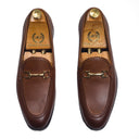 Italian Cut Buckle Slipons (Tan) — Tan slipons | Modello Domani