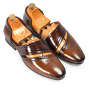 Mirza Patina Leather Slipons (Tan-Brown) — Brown slipons | Modello Domani