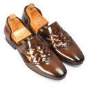 Devaraj Patina Leather Slipons (Tan-Brown) — Brown slipons | Modello Domani