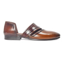 Mirza Patina Leather Slipons (Tan-Brown) — Brown slipons | Modello Domani