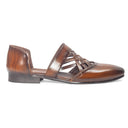 Devaraj Patina Leather Slipons (Tan-Brown) — Brown slipons | Modello Domani