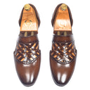 Devaraj Patina Leather Slipons (Tan-Brown) — Brown slipons | Modello Domani