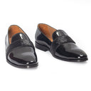 Carlos Patent Slipons (Patent Black) — Black slipons | Modello Domani