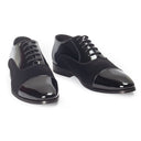 Oscar Patent-Velvet Oxfords (Patent Black) — Black oxfords | Modello Domani
