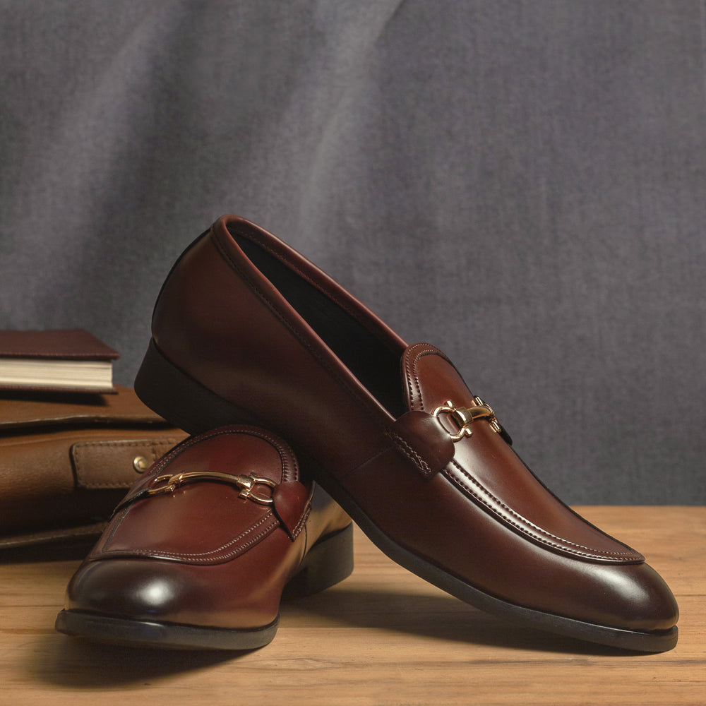Italian Cut Buckle Slipons (Tan)