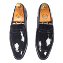 Valencia Slipons (Patent Black) — Black slipons | Modello Domani