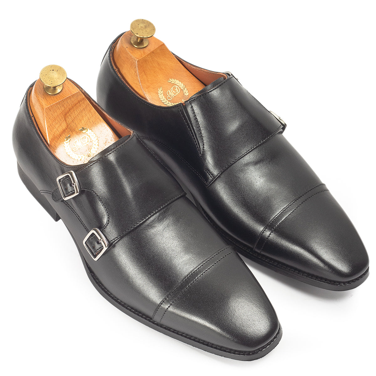 Wellington Leather Monks (Black)