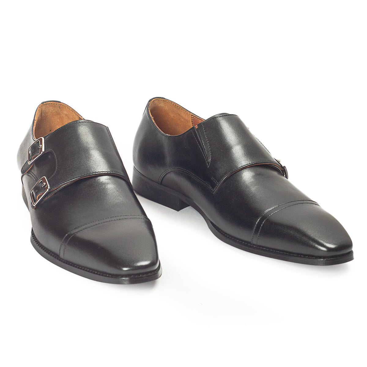 Wellington Leather Monks (Black)
