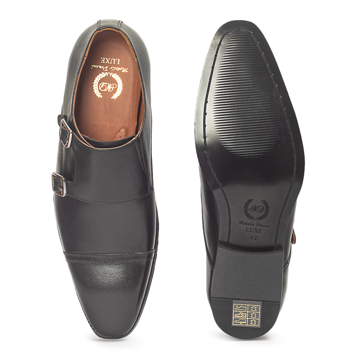 Wellington Leather Monks (Black)
