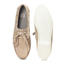 Lucia Yatch Suede Loafers (Beige - Limited Edition) — Beige loafers | Modello Domani