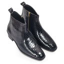 Serpente Leather Boots (Black)
