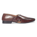Leather Peshawari Slipons (Brown)
