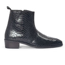 Serpente Leather Boots (Black)