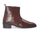 Serpente Leather Boots (Brown)