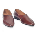 Leather Peshawari Slipons (Brown)