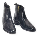 Serpente Leather Boots (Black)