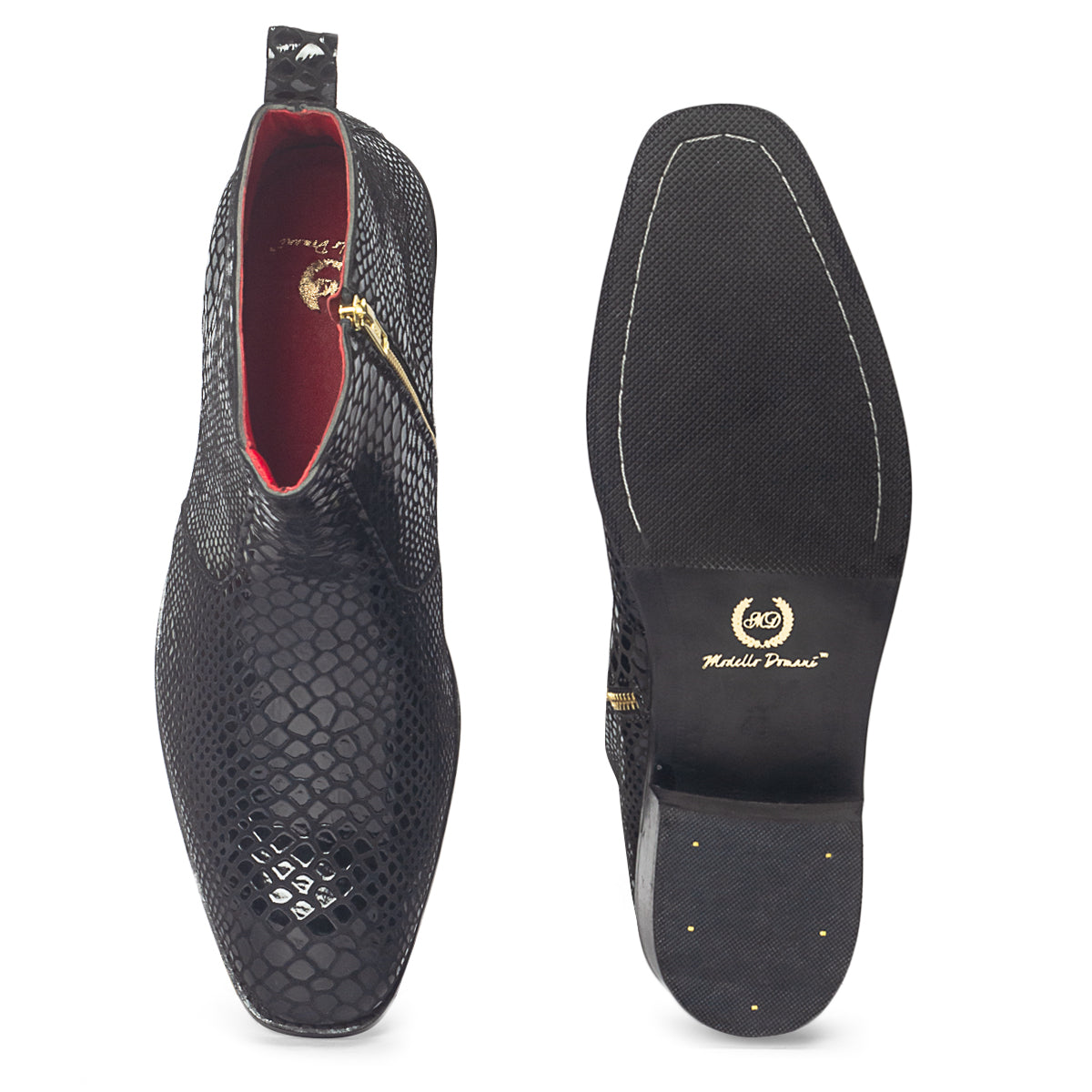 Obsidian Suede-Leather Boots (Black) (Limited Edition)