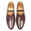 Leather Peshawari Slipons (Brown)
