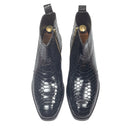 Serpente Leather Boots (Black)