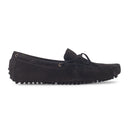 Gommino Suede Tassel Loafers (Black) — Black loafers | Modello Domani