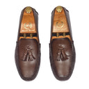 Gommino Leather Tassel Loafers (Brown Burnish) — Brown loafers | Modello Domani