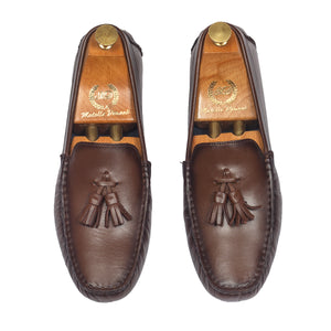 Gommino Leather Tassel Loafers (Brown Burnish)