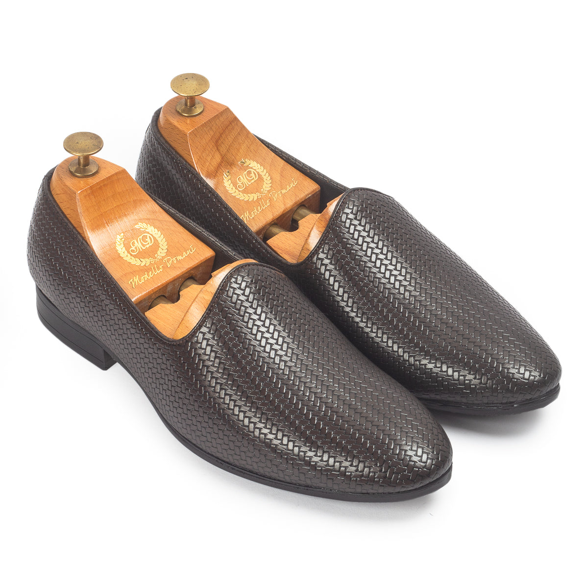 Textured Fusion Jutti Slipons (Brown)