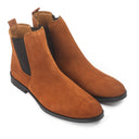 Suede-Leather Chelsea Boots (Tan) — Tan boots | Modello Domani