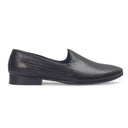 Textured Fusion Jutti Slipons (Black) — Black jutti | Modello Domani