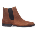 Suede-Leather Chelsea Boots (Chocolate Brown) — Brown boots | Modello Domani