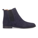 Suede-Leather Chelsea Boots (Navy) — Navy boots | Modello Domani