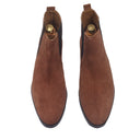 Suede-Leather Chelsea Boots (Chocolate Brown) — Brown boots | Modello Domani