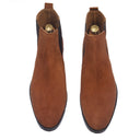 Suede-Leather Chelsea Boots (Tan) — Tan boots | Modello Domani