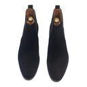 Suede-Leather Chelsea Boots (Black) — Black boots | Modello Domani