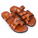 Gladiator Slippers (Tan) — Tan slippers | Modello Domani