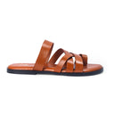 Gladiator Slippers (Tan) — Tan slippers | Modello Domani