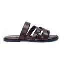 Gladiator Slippers (Brown) — Brown slippers | Modello Domani