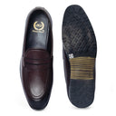Italian Cut Penny Slipons (Brown) — Brown slipons | Modello Domani
