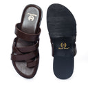 Gladiator Slippers (Brown) — Brown slippers | Modello Domani