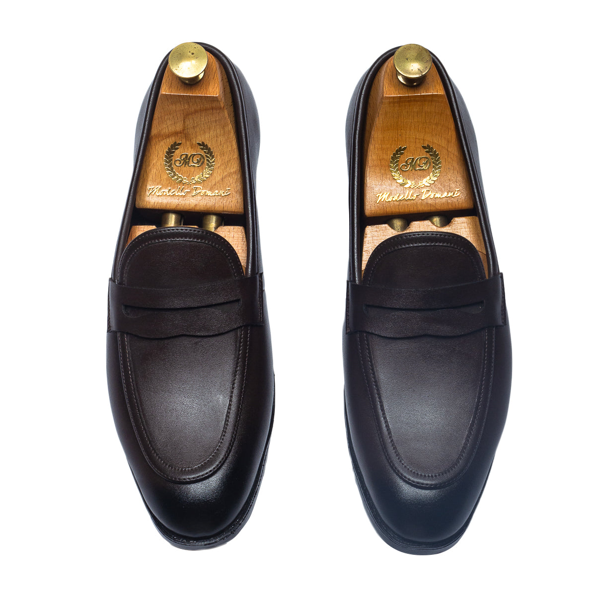 Italian Cut Penny Slipons (Brown)