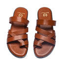 Gladiator Slippers (Tan) — Tan slippers | Modello Domani
