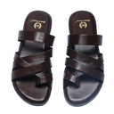 Gladiator Slippers (Brown) — Brown slippers | Modello Domani